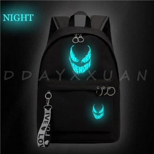 Venom Fashion Backpacks Custom Backpack Unisex Notebook Bag Casual School Bags for Teenage Girls Galaxy Bag Travel Men Mochilas