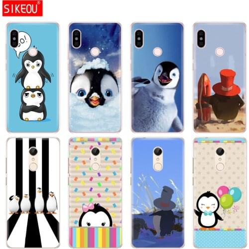 Silicone Cover phone Case for Xiaomi redmi 5 4 1 1s 2 3 3s pro PLUS redmi note 4 4X 4A 5A Cute arctic penguin