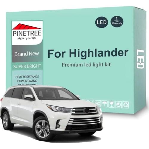 Car Led Interior Light Kit For Toyota Highlander 2001-2015 2016 2017 2018 2019 2020 2021 Dome Map Light Canbus No Error