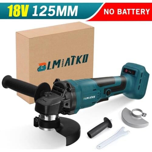 BLMIATKO 125mm 3 Speed 800W Brushless Cordless Impact Angle Grinder Power Tool Cutting Machine Polisher For Makita 18V Battery