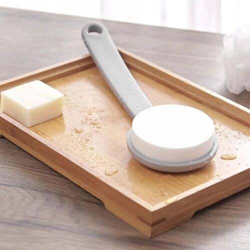 Upgraded Bath Brush Detergent Lotion Applicator Long Handle Gentle Exfoliating Improve Sponge Scrub Brush Bathroom Supplies