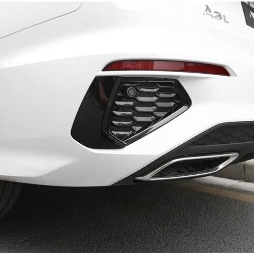 2PCS ABS Bright Black Rear Bumper Sports Air Decoration Pieces Car Accessories For Audi A3 8Y 2020 2021 Sedan/Hatchback