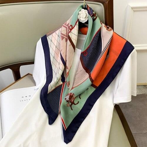 2021 Luxury Travel fashion printing Shawl spring and autumn New style headscarf womens large square scarf lady Beach silk scarf