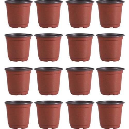 30/50/100PCS Plastic Flowerpot Breathable Garden Plants Flower Pot Succulents Flower Pot Basin Pot - Diameter 150/120/100/90mm