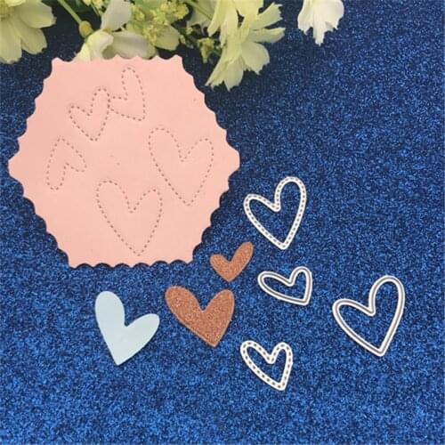 4pc sweet heart dot embossing Metal Cutting Dies Stencils for DIY Scrapbooking/photo album Decorative Embossing DIY Paper Cards