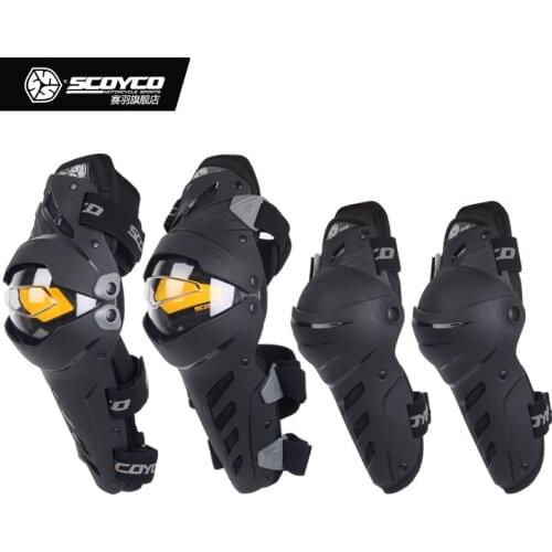 CE approved SCOYCO 4pcs Motorcycle knee elbow protective pads Motocross skating knee guard protectors riding protective Gears