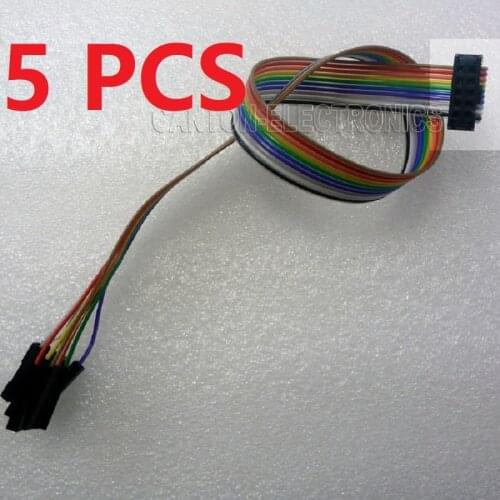 5* TAG IDC ISP Wire 2*5 to10*1 Pin Cable FC-10P 2.54mm for Saleae Logic Analyzer Xilinx Altera Lattice FPGA CPLD USB Programme