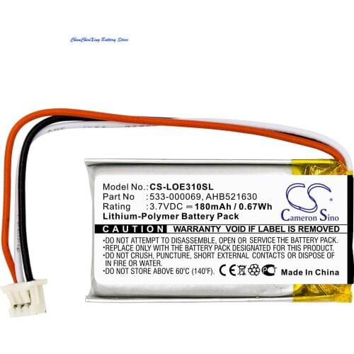 Cameron Sino 220mAh battery AHB521630 for LOGITECH G Pro Wireless,G304,G502, G703 Lightspeed, MX Vertical,UE310,UE3500,UE4500