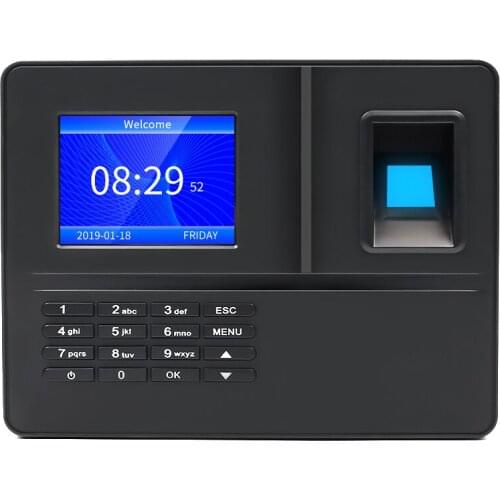Biometric TFT LCD Display USB Time Clock Employee Checking-in Recorder Fingerprint time attendance machine