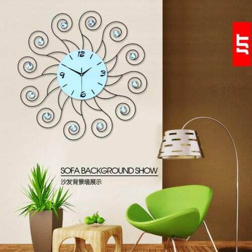 Luminousness Large living room wall clock modern fashion brief silent watch quartz clock