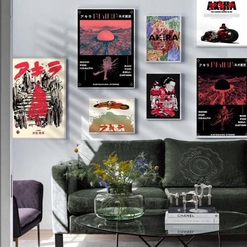 Japanese Anime Movie Akira Poster Children Room Decoration Gift Red Fighting Wall Art Canvas Picture for Kids Bedroom Decorative