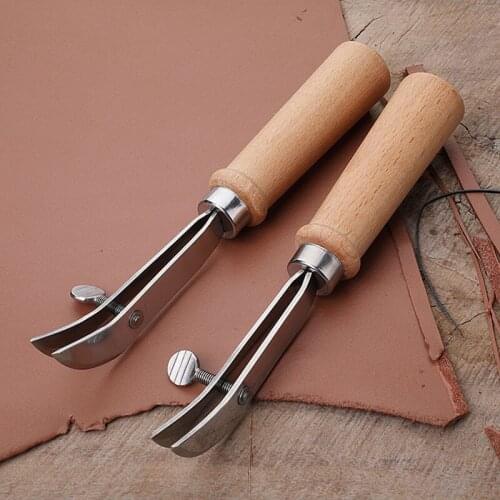 Leathercraft Cutting Edge Holder DIY Grooving Device Leathercraft Leather Tools Adjustable DIY Handmade Grooving Device