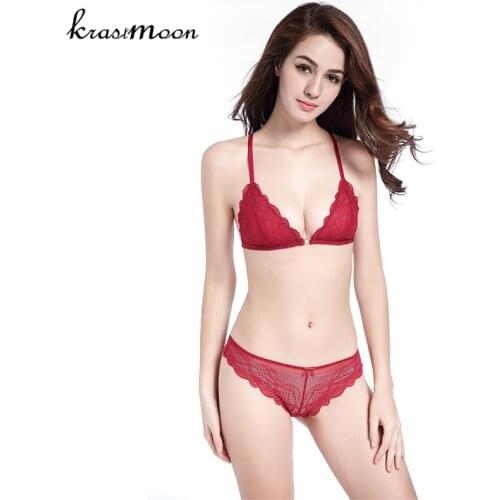 France Brand Sexy Thin Lace Bra Set Underwear Women Front Closure Bras and Panties Y Shape Lingerie Set Bra Brief Sets BS178