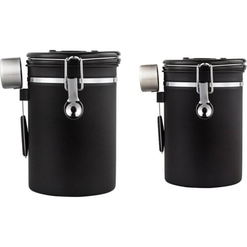 Stainless Steel Sealed Tank Storage Tank Coffee Bean Milk Powder Jar Tea Pot Kitchen Grains Storage Box