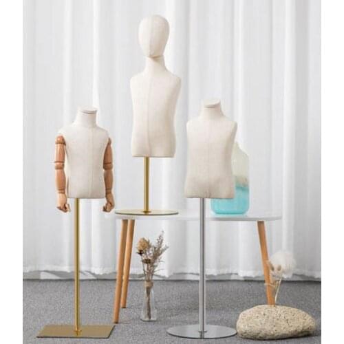 Fashion Style Child Mannequin Fabric Model Hlaf Body Model On Promotion