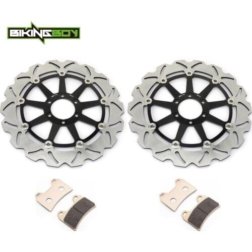 BIKINGBOY Front Brake Discs Disks Rotors + Pads Monster 696 800 1000 Supersport 750 800 900 1000 ST4 S 916 SPS 748 996 Biposto