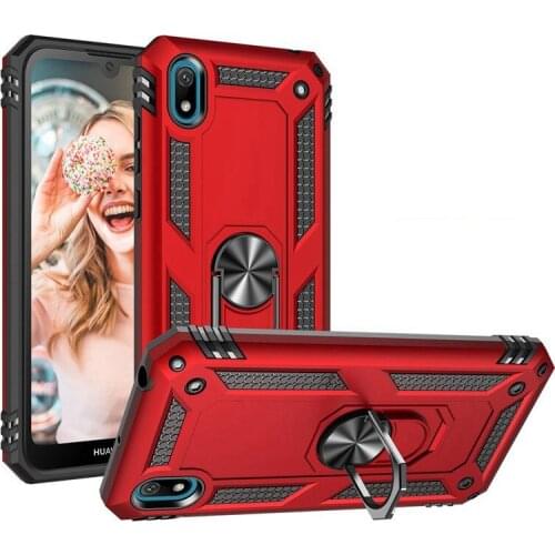 Luxury Armor Shockproof Phone Case For Huawei P Smart Z Pro 2019 Y6 Y7 Pro Y5 Y9 2019 Full Cover Car Magnetic Ring Bumper Case