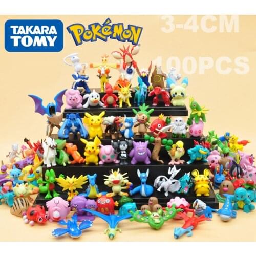 TAKARA TOMY Pokemon Pikachu 3~5CM Pokemoned Figures Monster Model Random Brinquedos Collection model dolls Anime Kids Toys gifts