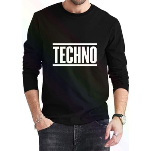 Techno Logo Classic T-Shirt 2021 Newest Summer Mens Long Sleeve Popular Tees Shirt Tops Novel Unisex
