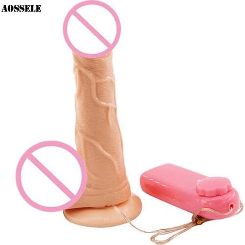Flesh Dildo Vibrator Realistic Dildo Suction Cup Huge Dildos Adult Sex Toys For Women Clitoris Stimulator Penis Foreskin Dick