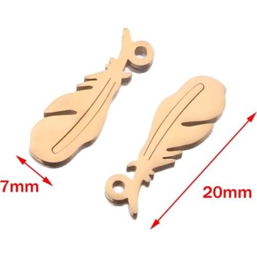 5pcs/lot Tropical Stainless Steel Leaf Earrings Charms Pendants DIY Handmade Phone Keychain Jewelry Making Accessories