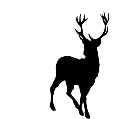 Hunting Deer Buck Silhouette Vinyl Sticker Car Animal Decor Car Window Art Stickers Decal Rear Windshield L308