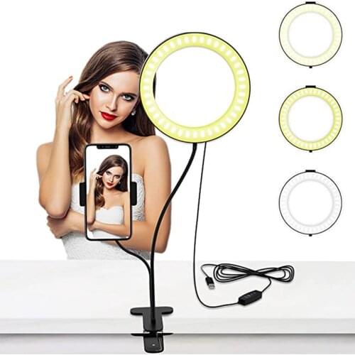 Fill Light LED Ring Lamp Makeup Camera Studio Selfie Phone Bracket Holder Live Lamp Dimmable Lights Kits