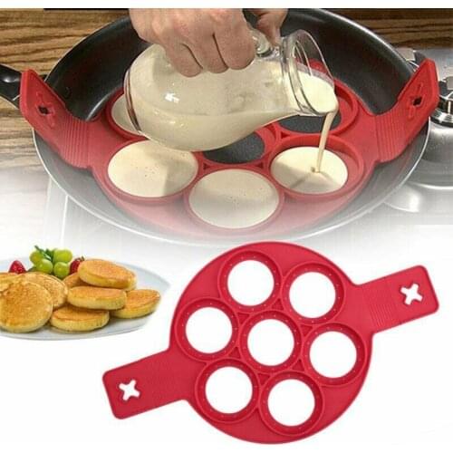 Fried Egg Pancake Maker Nonstick Cooking Tool Round Heart Pancake Maker Egg Cooker Pan Flip Eggs Mold Kitchen Baking Accessories