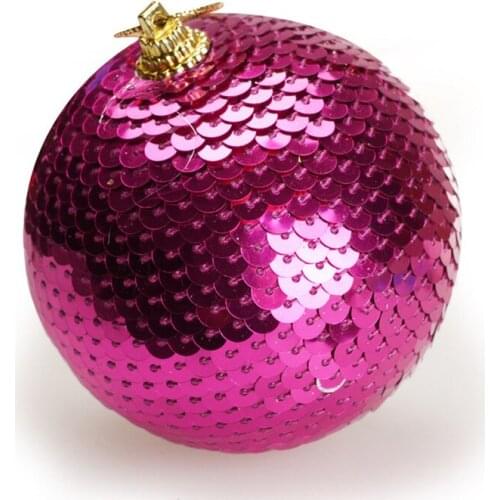 1Pcs 8cm Glitter Christmas Ball Christmas Tree Decor Balls Ornament Decor Balls Tree Pendants