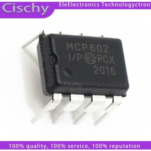 10pcs/lot MCP602-I/P MCP602 DIP8 2.7V to 5.5V1