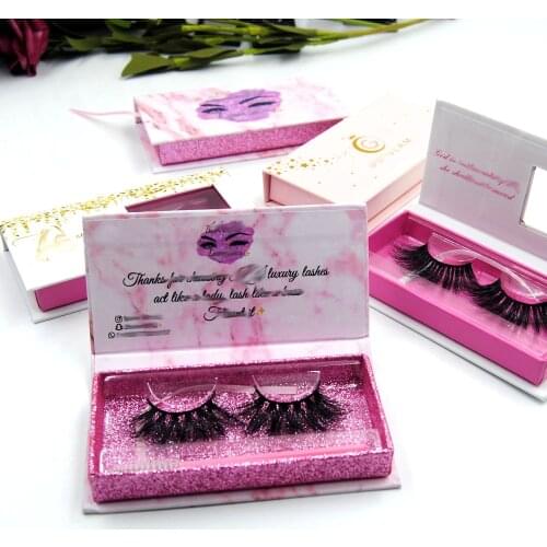 100pcs Hight quality personal customized rectangle mink eyelashes box with brush put your own logo with free express UPS/DHL