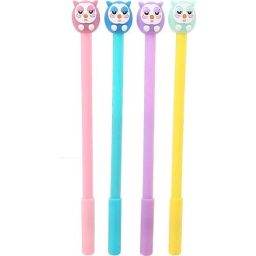 20 PCs Cute Student Gel Pen Creative Stationery Cartoon Owl Neutral Pen Office Supplies Signature Pen School Supplies Wholesale
