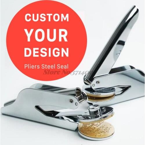 2021 New Design Your Own Custom Picture Logo Letter Arabic language Personalized Embosser Stamp for wedding name date initials