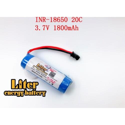 3.7V 1800mAH Remote control helicopter cylindrical 3.7 Lipo battery 3.7V 1800mAH 18650 1800mah 20C JST plug SM Plug
