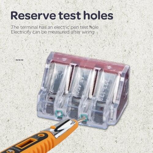 30/50/100PCS Universal Compact Wire Wiring Connector Conductor Terminal Block With Lever