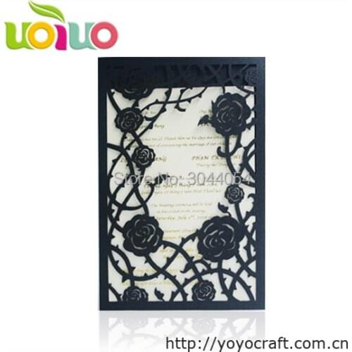 50pcs rose flower elegant vintage wedding invitation card,wedding engagement card,business card