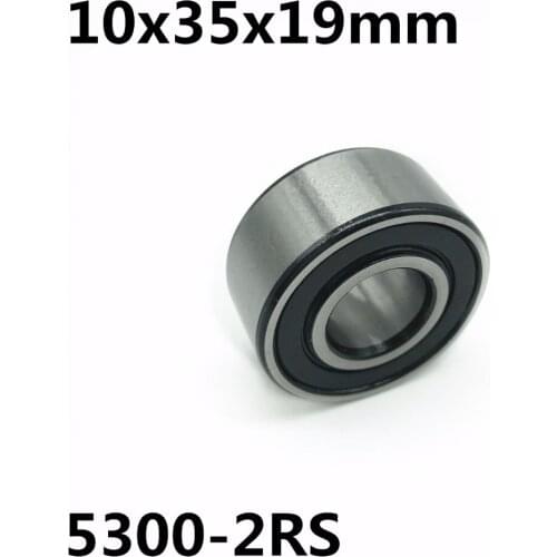 5300-2RS 10x35x19 mm 1Pcs Double row angular contact bearings 5300 High quality