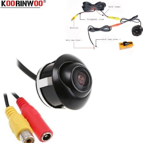 Koorinwoo HD CCD 360 Car Rear View camera Front Form IP68 Car Parking Camera dash Vehicle RCA Video system Universal Side
