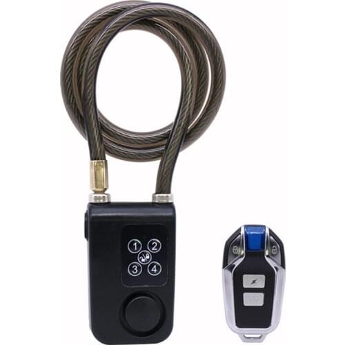 Wireless Remote Control Anti-theft Alarm Lock Electric Bike Bicycle Cycling Motorcycle Code Chain Lock