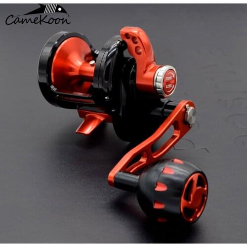 CAMEKOON Trolling Reel up to 35kg Lever Drag 6.3:1 Offshore Saltwater Slow Pitch Jigging Fishing Coil 9+2 BBs Conventional Wheel