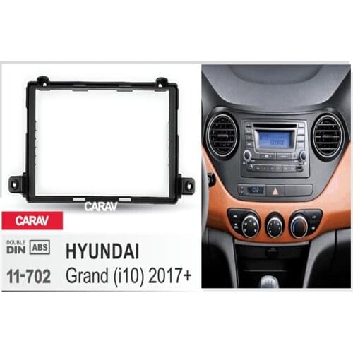 CARAV 11-702 Car Radio Fascia Panel for HYUNDAI i-10 Grand 217+ Stereo Fascia Dash CD Trim Installation Kit
