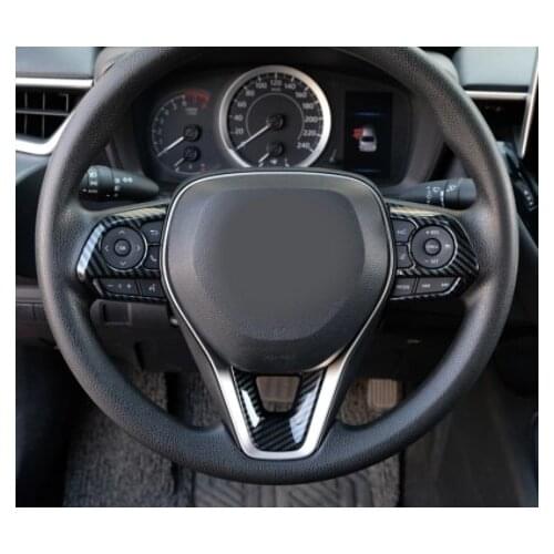 For Toyota Rav4 2019 2020 Steering Wheel Decoration Cover Frame Trim ABS Interior Mouldings Car Modification Accessories