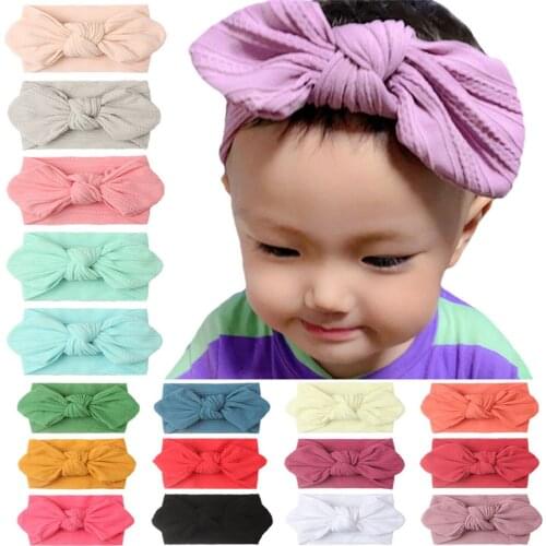 Bow Baby Headband for Child Bowknot Headwear Cables Turban for Kids Elastic Headwrap Baby Hair Accessories Gifts Photo Props