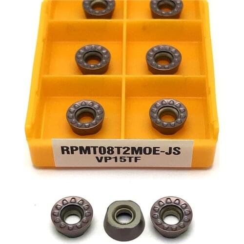 RPMT08T2MOE JS VP15TF R4 Milling Inserts Carbide insert CNC tool Indexable face milling tool RPMT 08T2 lathe tools Cutting tool