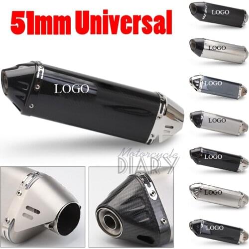 51mm Motorcycle Exhaust Muffler Escape DB killer For Yoshi Moto Ninja250 R6 NINJA ADV Z900 CBR 650 Sticker Echappement Motor GTS