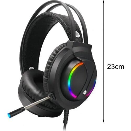 K1 RGB LED USB Headphones Headset Earphone Sport Headphone Gaming Phone Earbuds with Microphone for Desktop Computer