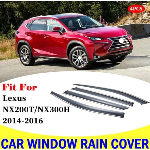FOR Lexus NX200T NX300H 2014-2016 window visor car rain shield deflectors awning trim cover exterior rain cover car accessories