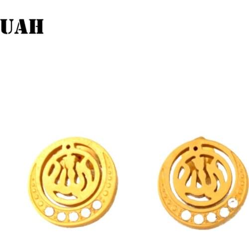 UAH Fashion Gold Color Korean Style Simple Crystal Stud Earrings For Women Wedding Jewerly Bridal Engagement Earrings Gifts