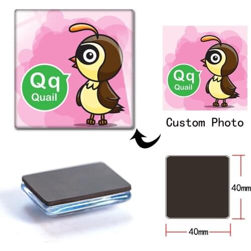 Cartoon children education personality gift English alphabet game puzzle glass refrigerator magnetic stickers custom wholesale