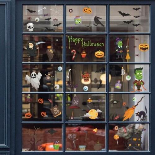 Halloween Cute Stickers Car Guitar Luggage Phone Stationery Laptop Sticker Skull Flame Bat Shape Stickers And Decals Home Decor